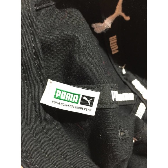 Puma Hat Cap Strapback Black White Adjustable Embroidered - Picture 5 of 5